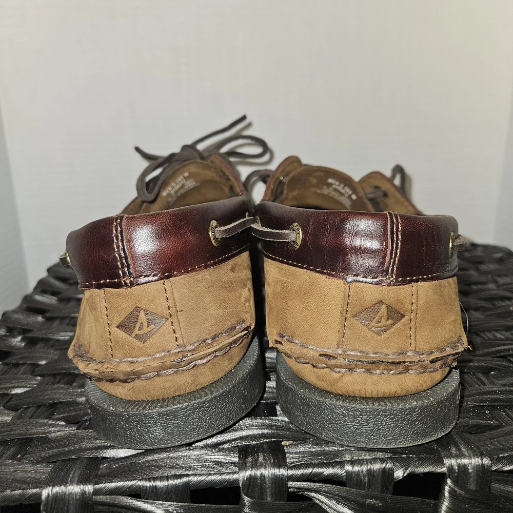 Sperry Tan and Dark Brown Boat Shoes